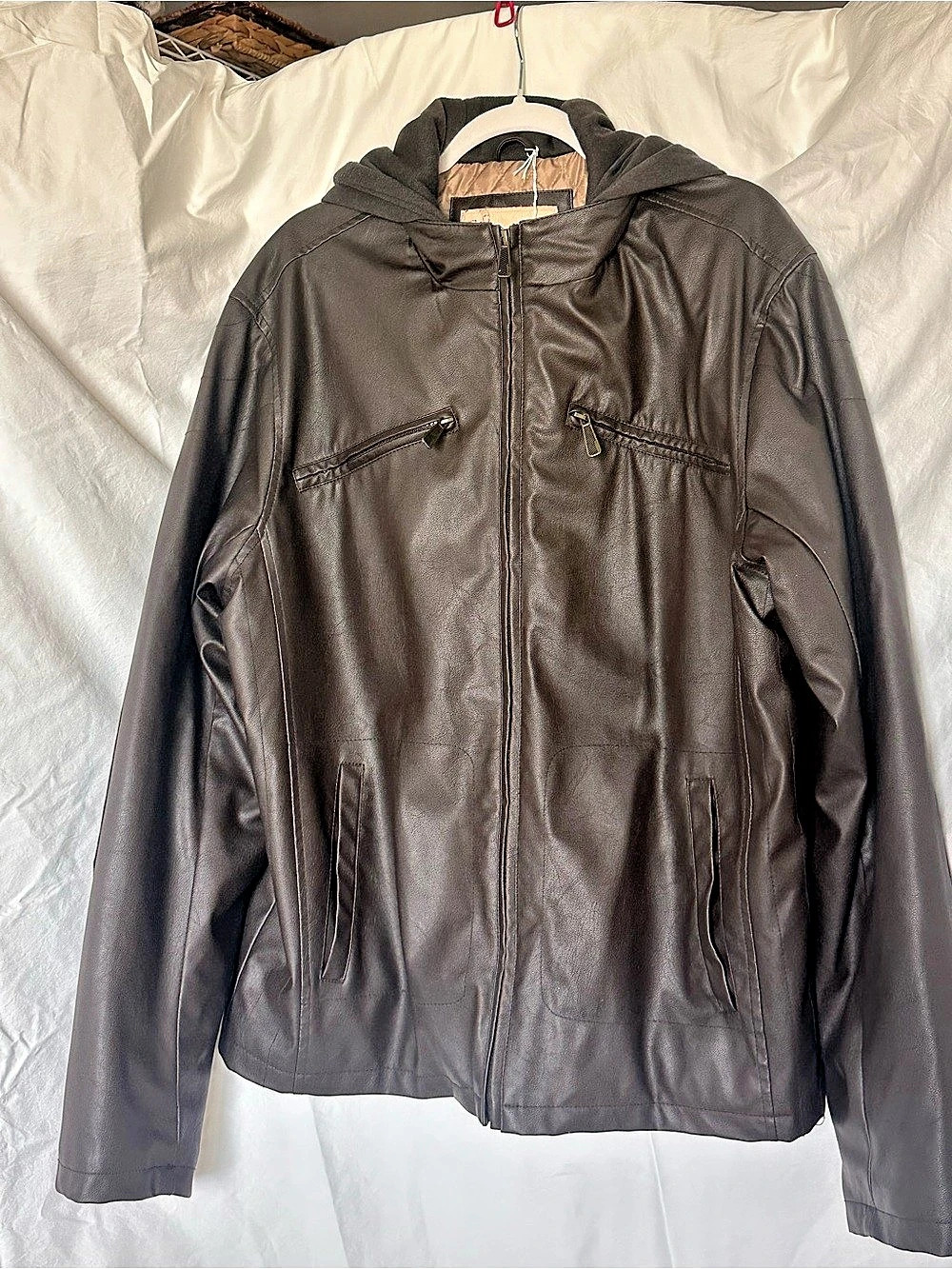 W. H. Smith Men's Brown Hooded Jacket Size XL